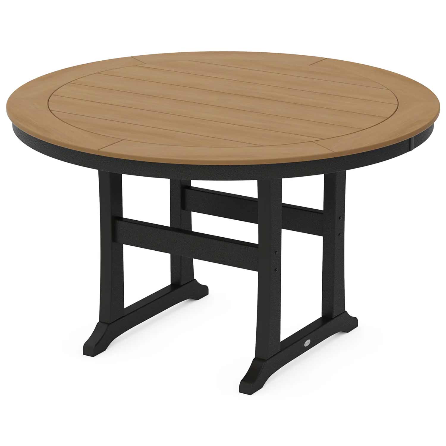 POLYWOOD® Nautical Trestle 60" Round Counter Table - Select Accents - RRT460-L1 - Image 4