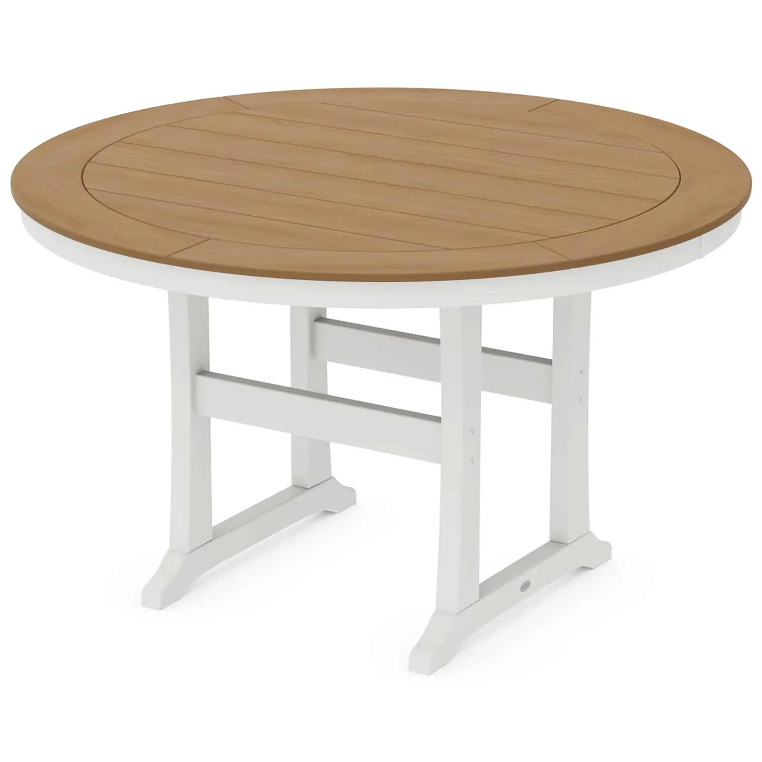 POLYWOOD® Nautical Trestle 60" Round Counter Table - Select Accents - RRT460-L1 - Image 9