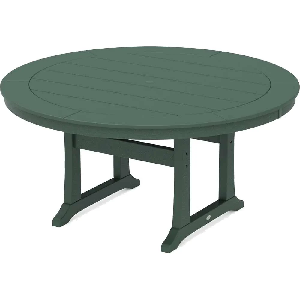 POLYWOOD® Nautical Trestle 60" Round Outdoor Dining Table - RT460-L1 - Image 5