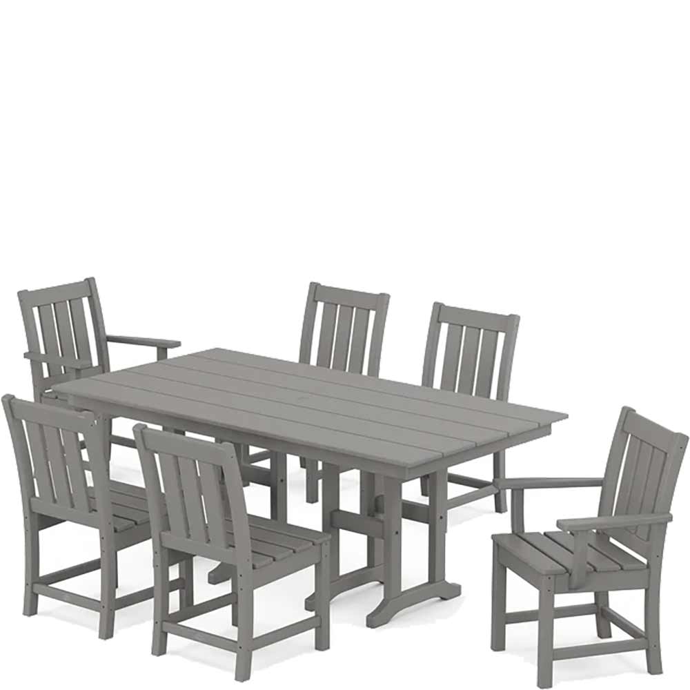 POLYWOOD® Oxford 7-Piece Farmhouse Dining Set - PWS2067-1 - Image 2