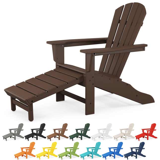 POLYWOOD® Palm Coast Ultimate Adirondack with Hideaway Ottoman - HNA15 - Image 2