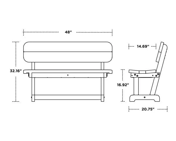 POLYWOOD® Park 48" Bench - PB48 - Image 3