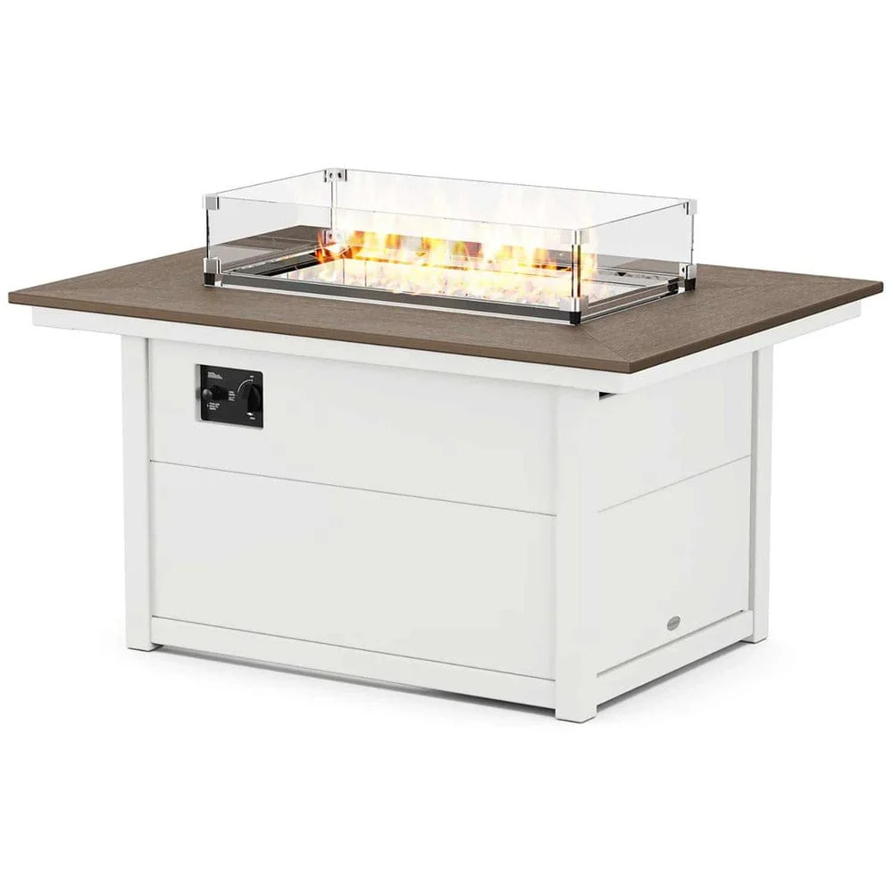 POLYWOOD® Rectangle 34" X 46" Fire Pit Table - Select Accents - CTF3446RECT - Image 8