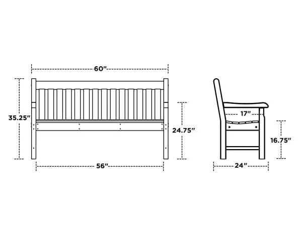 POLYWOOD® Rockford 60" Bench - RKB60 - Image 3