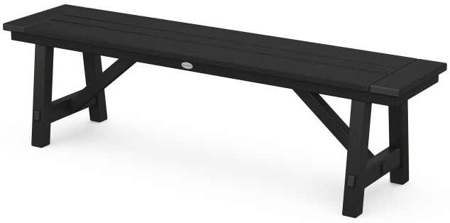 POLYWOOD® Rustic Farmhouse 60" Backless Bench - PL36-T3L2 - Image 3