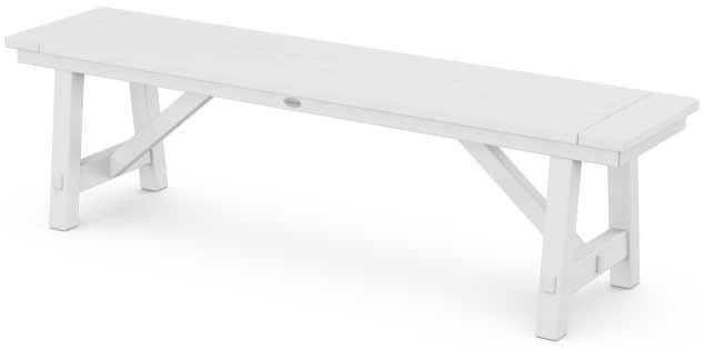 POLYWOOD® Rustic Farmhouse 60" Backless Bench - PL36-T3L2 - Image 7