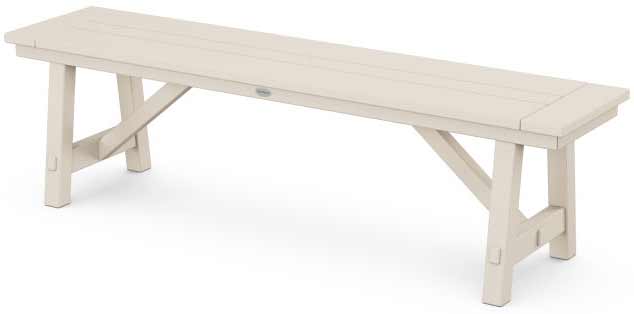 POLYWOOD® Rustic Farmhouse 60" Backless Bench - PL36-T3L2 - Image 8