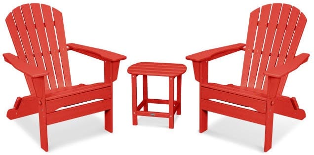 POLYWOOD® South Beach 3-Piece Folding Adirondack Set - PWS446-1 - Image 2