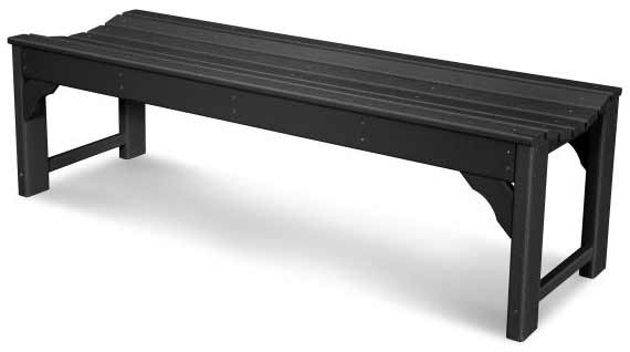 POLYWOOD® Traditional Garden 60" Backless Bench - BAB160 - Image 3