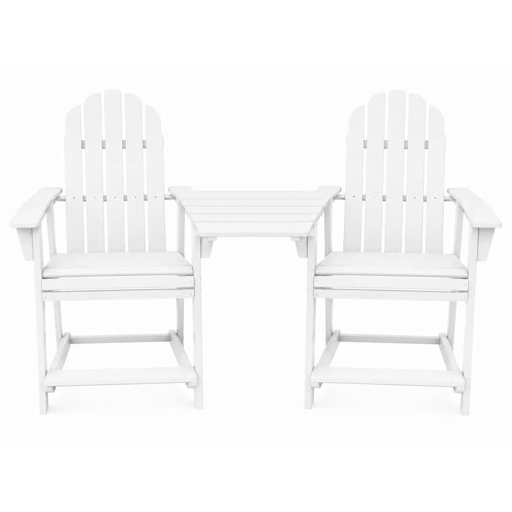 POLYWOOD® Vineyard 2 Curveback Adirondack Counter Chairs & Angled Adirondack Dining Connecting Table - Image 18