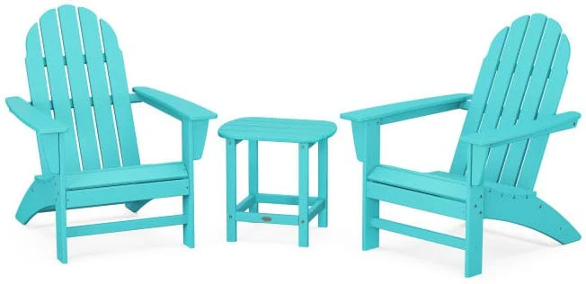 POLYWOOD® Vineyard 3-Piece Adirondack Set with South Beach 18" Side Table - PWS696-1 - Image 10