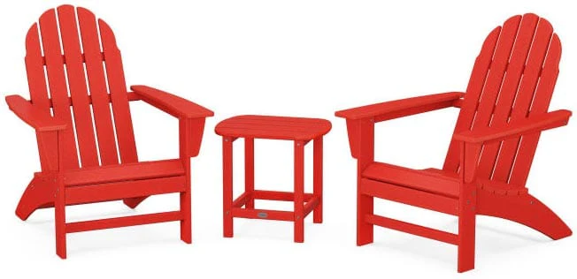 POLYWOOD® Vineyard 3-Piece Adirondack Set with South Beach 18" Side Table - PWS696-1 - Image 9