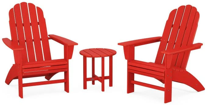 POLYWOOD® Vineyard 3-Piece Curveback Adirondack Set - PWS418-1 - Image 10