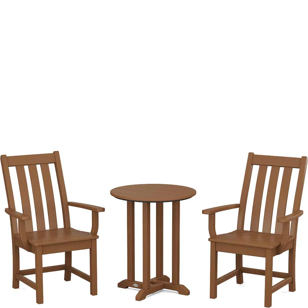 POLYWOOD® Vineyard 3-Piece Round Bistro Dining Set - PWS1318-1 - Image 4