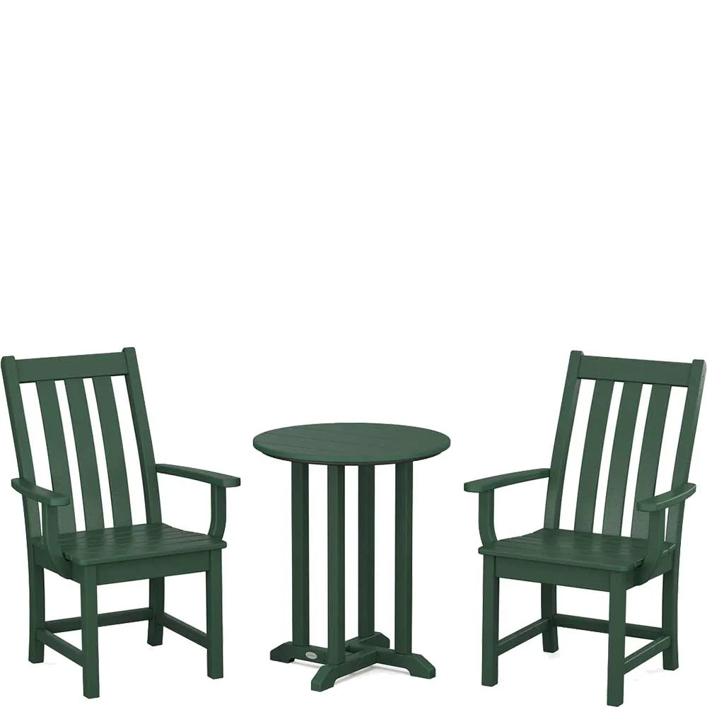 POLYWOOD® Vineyard 3-Piece Round Bistro Dining Set - PWS1318-1 - Image 6