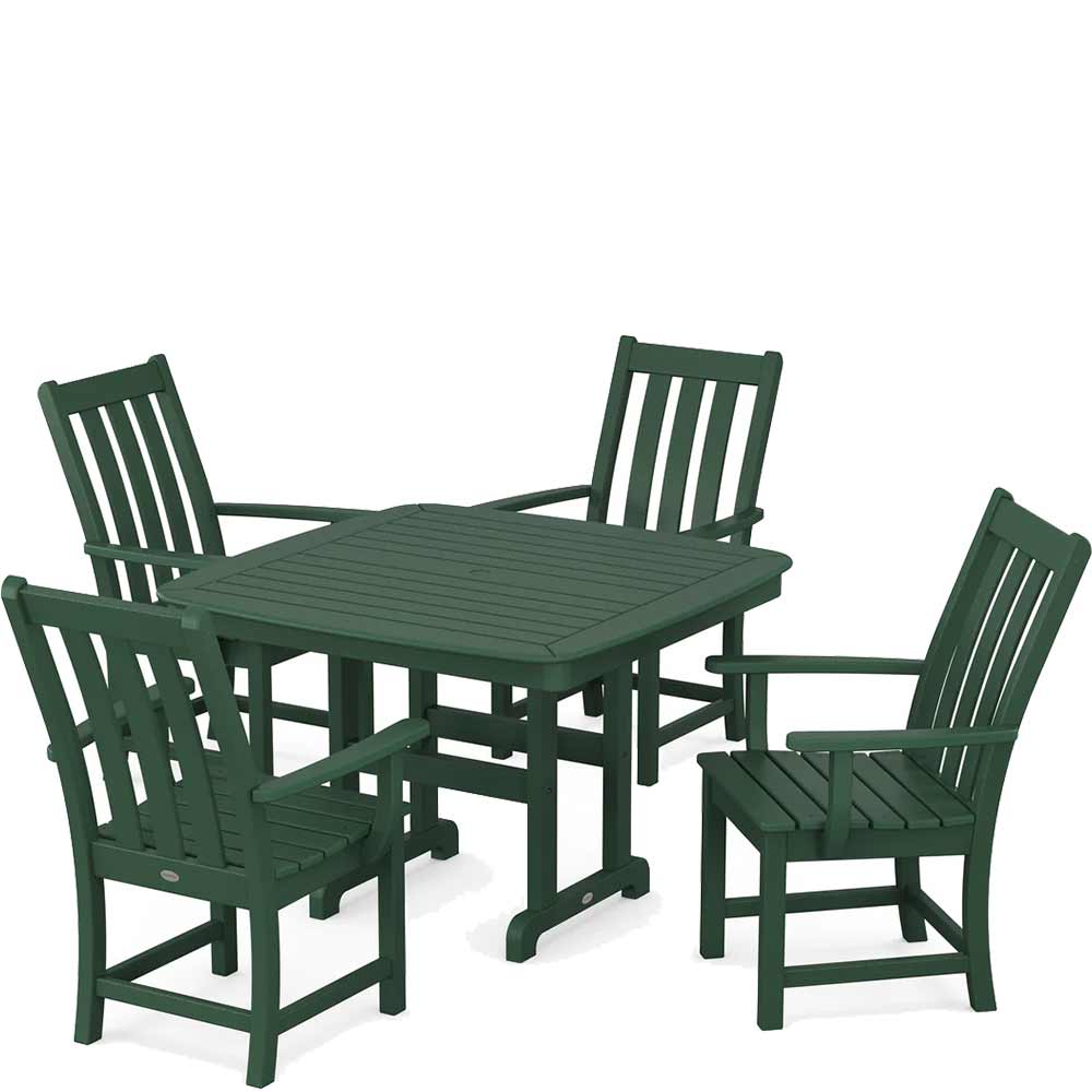 POLYWOOD® Vineyard 5-Piece Dining Set with Trestle Legs - PWS938-1 - Image 6