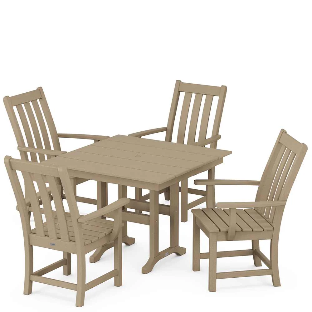POLYWOOD® Vineyard 5-Piece Farmhouse Dining Set - PWS1166-1 - Image 10