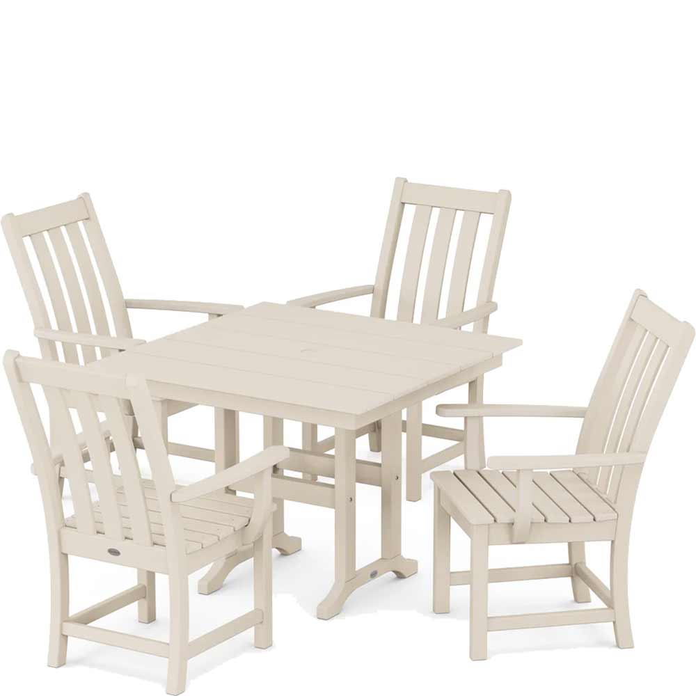 POLYWOOD® Vineyard 5-Piece Farmhouse Dining Set - PWS1166-1 - Image 8