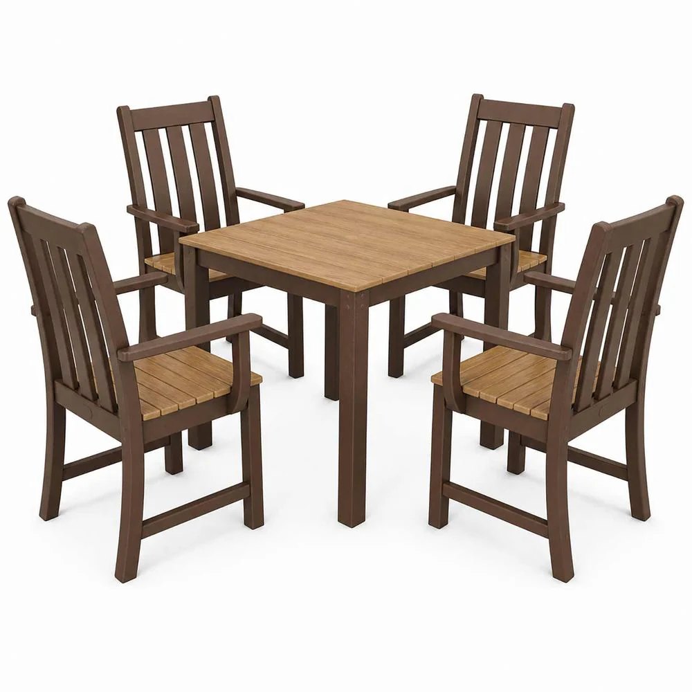 POLYWOOD® Vineyard 5-Piece Parsons Select Accents Dining Set - PWS2365-1 - Image 6
