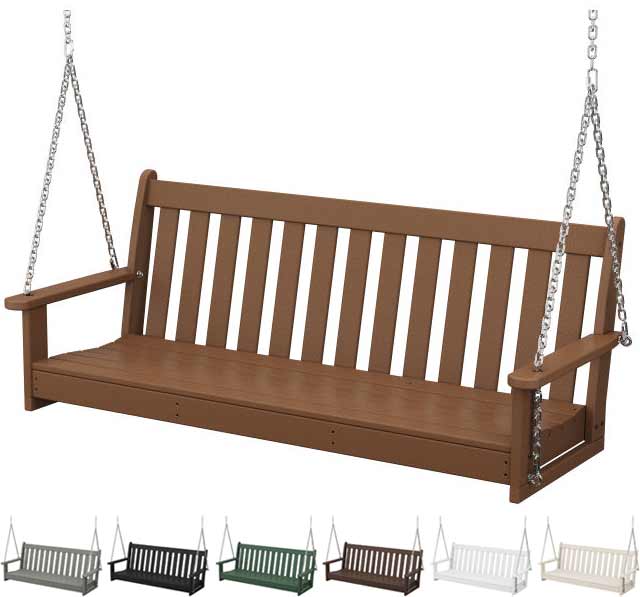 POLYWOOD® Vineyard 60" Porch Swing - GNS60 - Image 2
