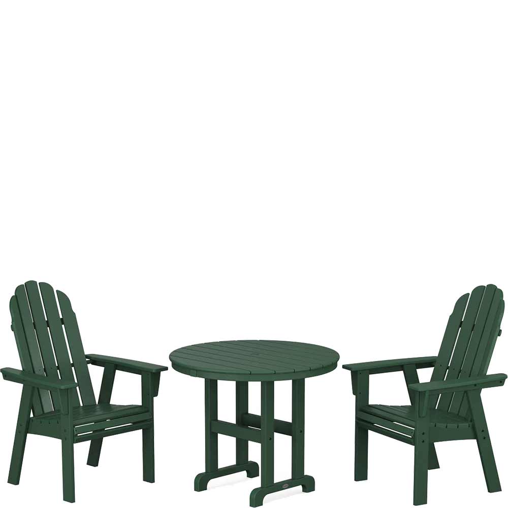 POLYWOOD® Vineyard Adirondack 3-Piece Round Dining Set - PWS1352-1 - Image 6
