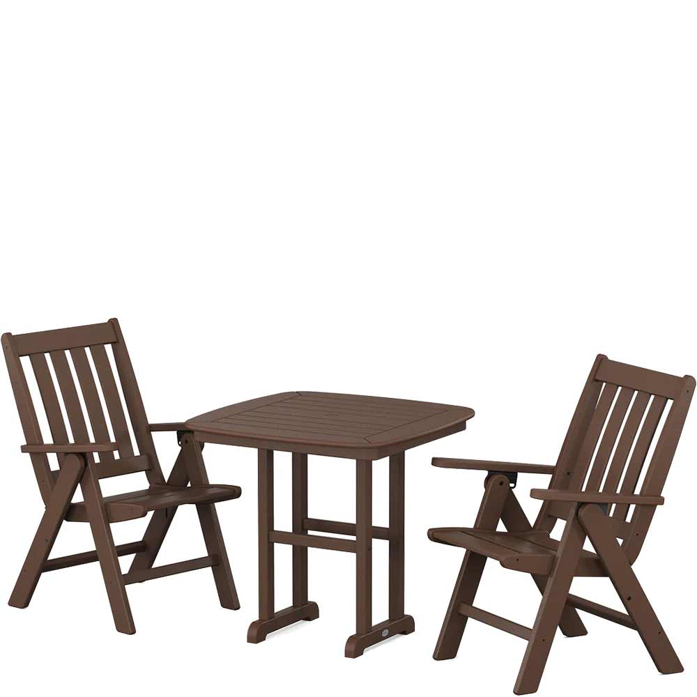 POLYWOOD® Vineyard Folding Chair 3-Piece Dining Set - PWS1231-1 - Image 5
