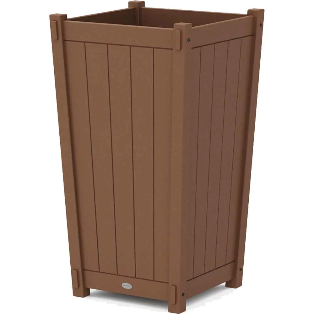 POLYWOOD® Vineyard Large Tapered Square Tall Planter Box - 6318A - Image 3
