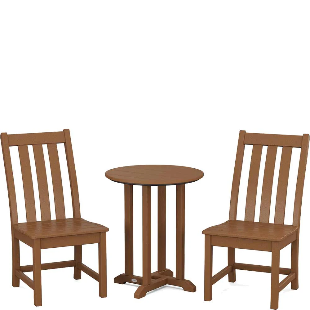 POLYWOOD® Vineyard Side Chair 3-Piece Round Bistro Dining Set - PWS1317-1 - Image 4