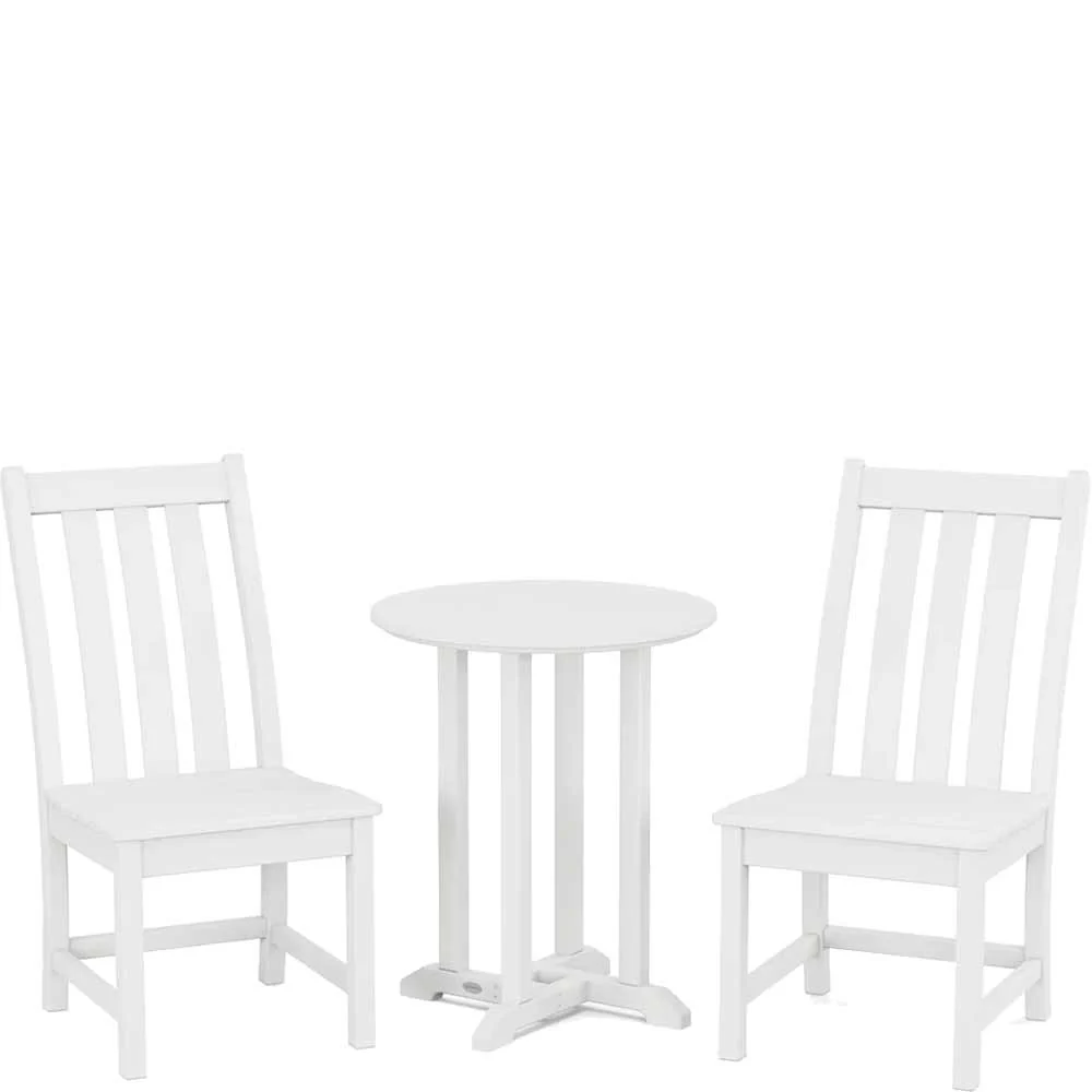 POLYWOOD® Vineyard Side Chair 3-Piece Round Bistro Dining Set - PWS1317-1 - Image 7