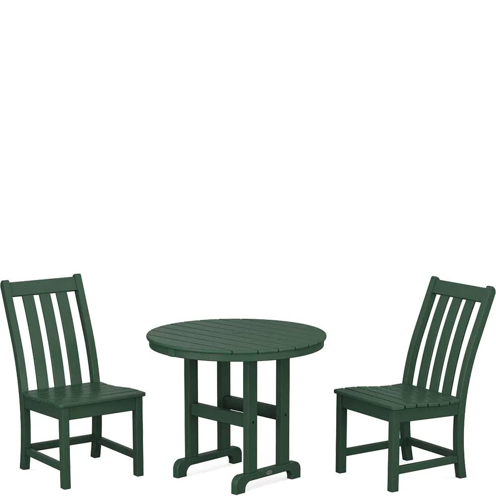 POLYWOOD® Vineyard Side Chair 3-Piece Round Dining Set - PWS1350-1 - Image 6