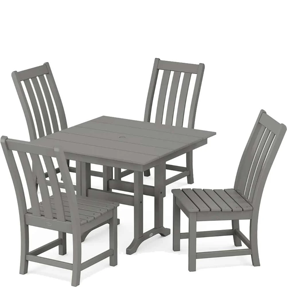 POLYWOOD® Vineyard Side Chair 5-Piece Farmhouse Dining Set - PWS1164-1 - Image 2