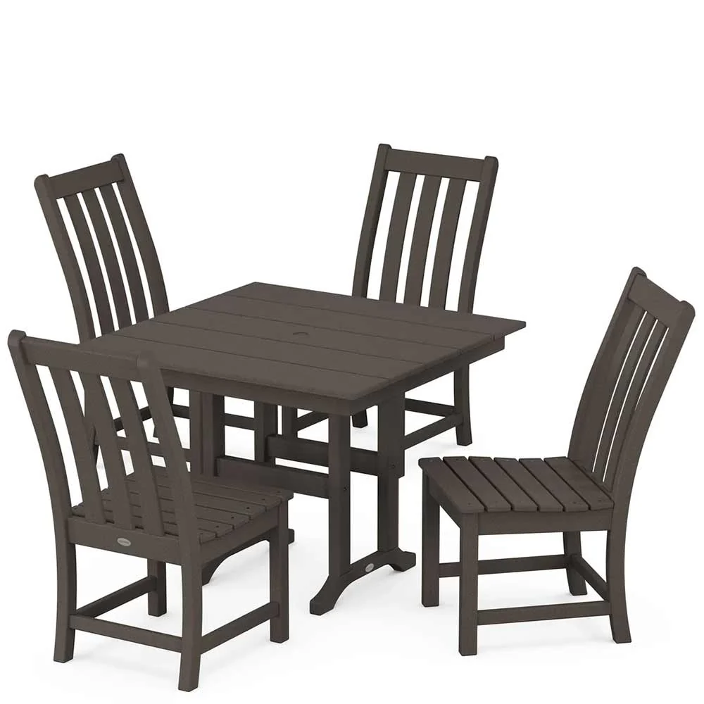 POLYWOOD® Vineyard Side Chair 5-Piece Farmhouse Dining Set - PWS1164-1 - Image 9