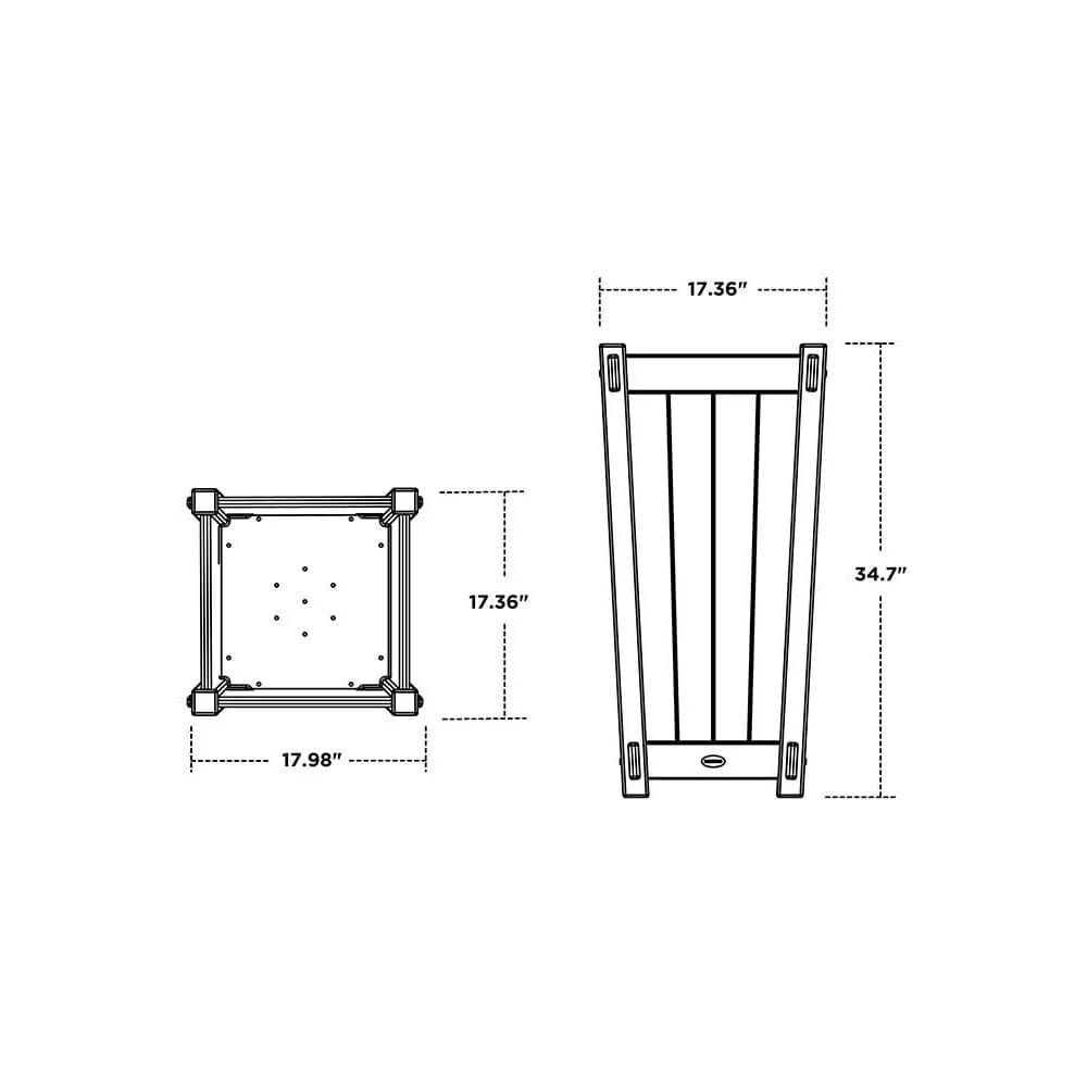 POLYWOOD® Vineyard Tapered Square Planter Box - 6217A - Image 8