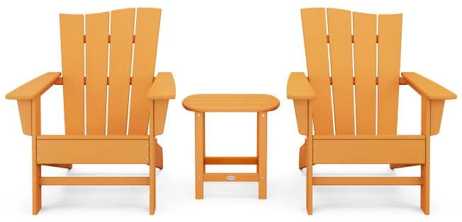 POLYWOOD® Wave 3-Piece Adirondack Chair Set - PWS587-1 - Image 10