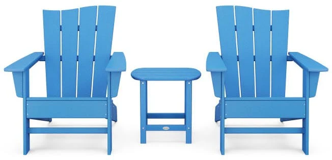 POLYWOOD® Wave 3-Piece Adirondack Chair Set - PWS587-1 - Image 13