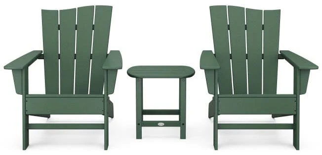 POLYWOOD® Wave 3-Piece Adirondack Chair Set - PWS587-1 - Image 4