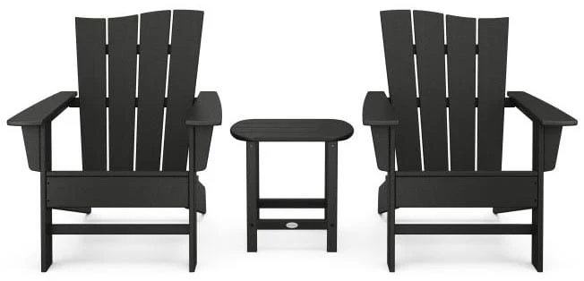 POLYWOOD® Wave 3-Piece Adirondack Chair Set - PWS587-1 - Image 5