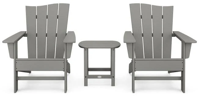 POLYWOOD® Wave 3-Piece Adirondack Chair Set - PWS587-1 - Image 6