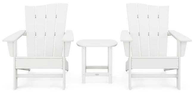 POLYWOOD® Wave 3-Piece Adirondack Chair Set - PWS587-1 - Image 7