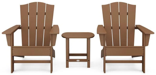 POLYWOOD® Wave 3-Piece Adirondack Chair Set with The Crest Chairs - PWS588-1 - Image 3