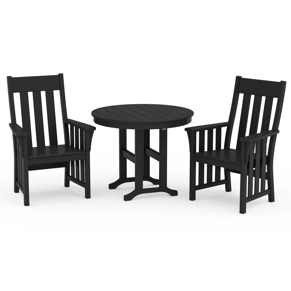 POLYWOOD® Acadia 3-Piece Farmhouse Dining Set - PWS2563-1 - Image 3