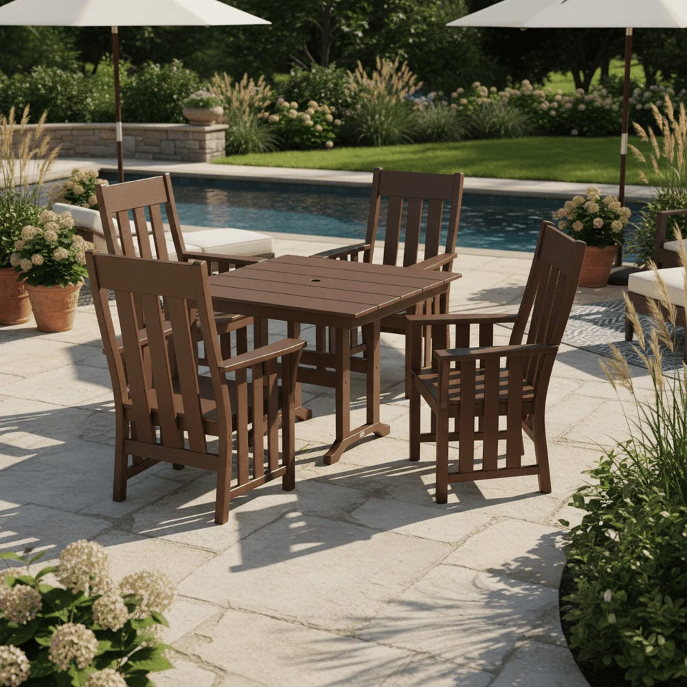 POLYWOOD® Acadia 5-Piece Farmhouse Dining Set - PWS2558-1