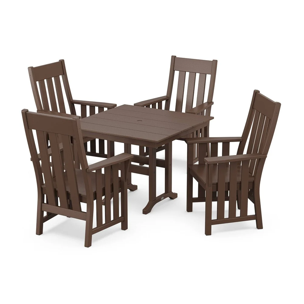 POLYWOOD® Acadia 5-Piece Farmhouse Dining Set - PWS2558-1 - Image 6