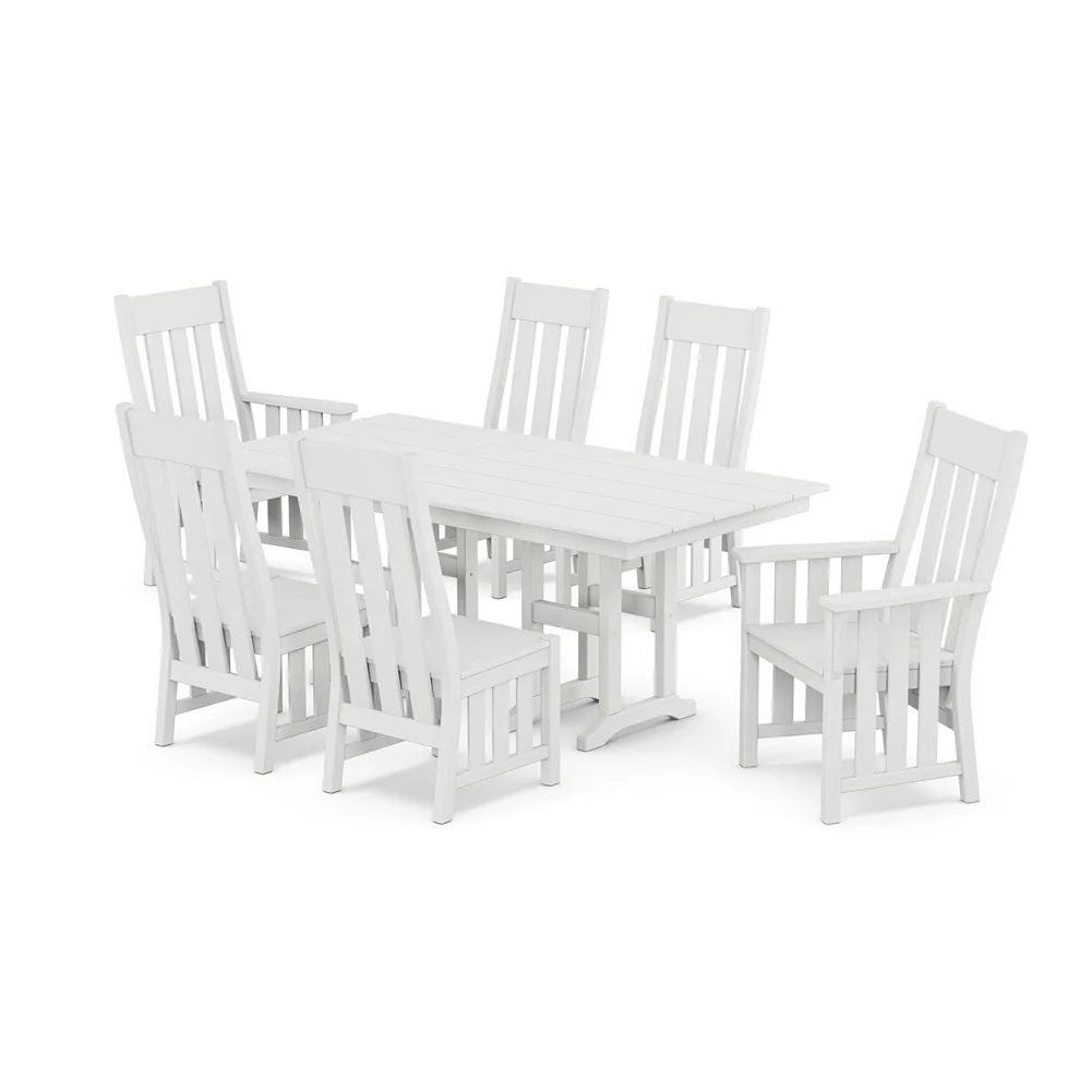 POLYWOOD® Acadia 7-Piece Farmhouse Dining Set - PWS2552-1 - Image 4