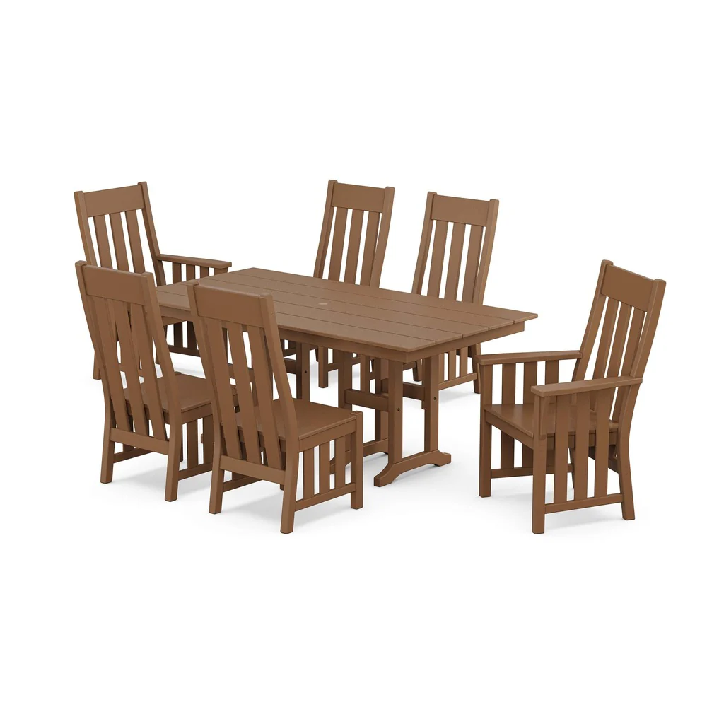 POLYWOOD® Acadia 7-Piece Farmhouse Dining Set - PWS2552-1 - Image 5