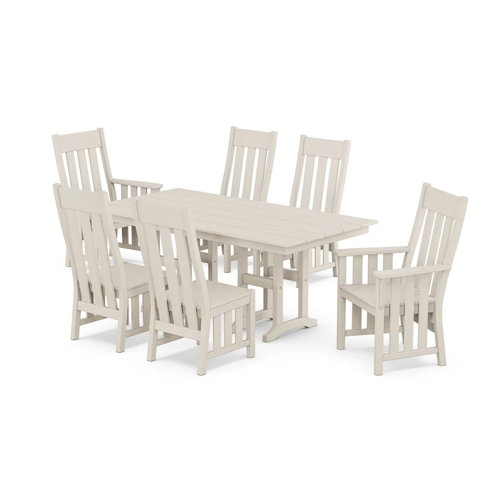 POLYWOOD® Acadia 7-Piece Farmhouse Dining Set - PWS2552-1 - Image 7