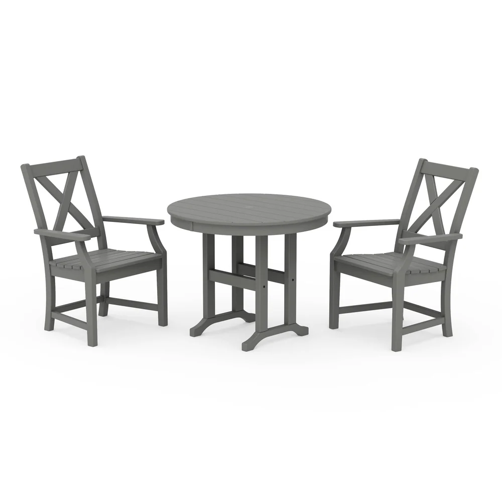 POLYWOOD® Braxton 3-Piece Round Dining Set 1321-1 - Image 2