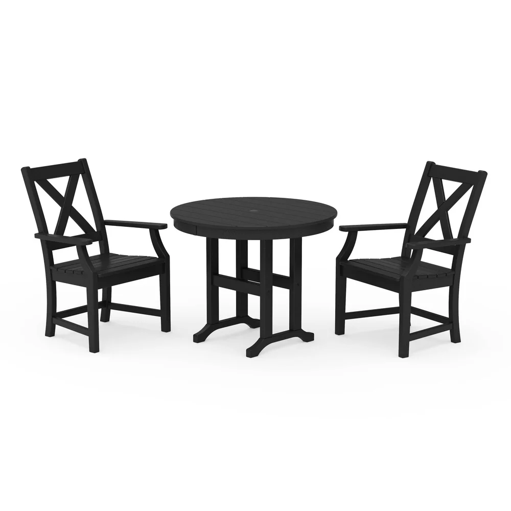 POLYWOOD® Braxton 3-Piece Round Dining Set 1321-1 - Image 3