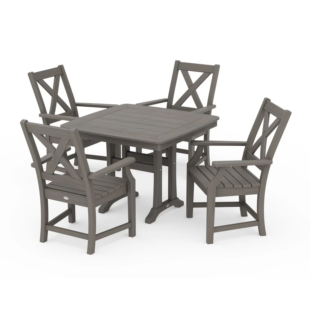 POLYWOOD® Braxton 5-Piece Dining Set with Trestle Legs PWS960-1 - Image 14
