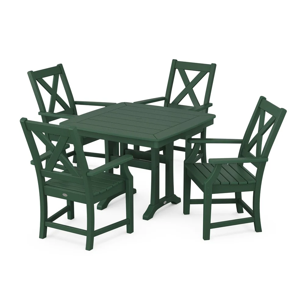 POLYWOOD® Braxton 5-Piece Dining Set with Trestle Legs PWS960-1 - Image 6